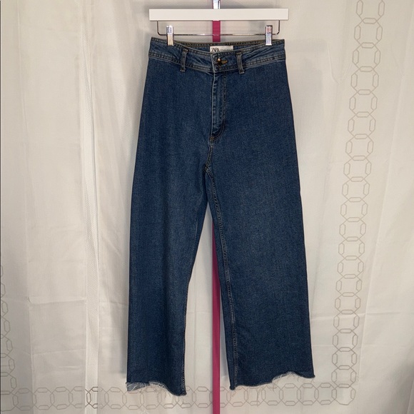 Zara Denim - Zara Dark Blue The Marine Straight Wide Leg